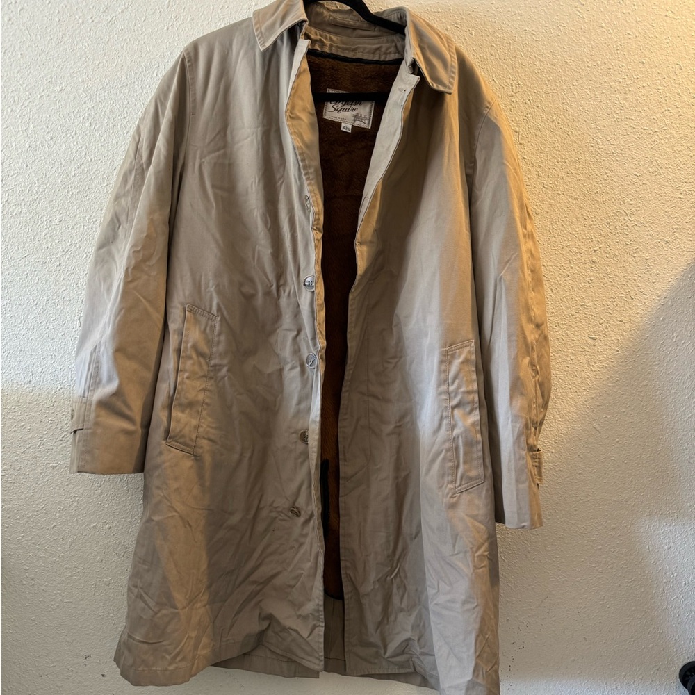 Vintage English Squire Jacket Mens 42 Brown  Coat Overcoat